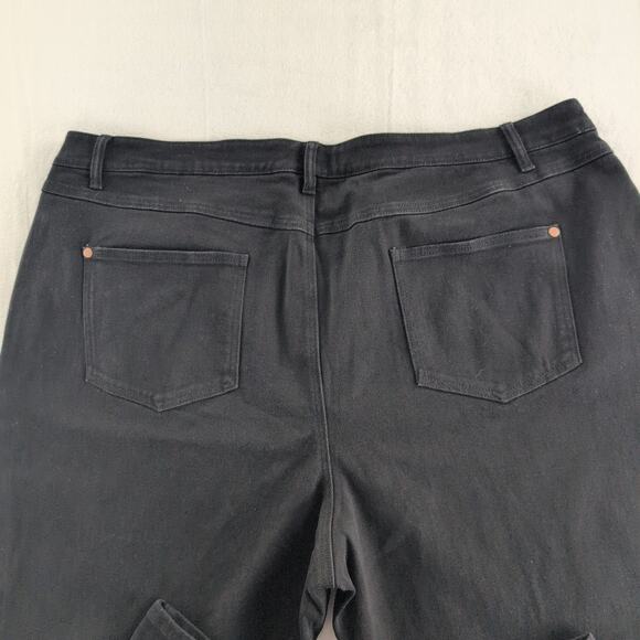 Ellos Hight Waist Straight Leg Black Jeans Women's Size 26 Minimalist Tonal - Picture 8 of 8